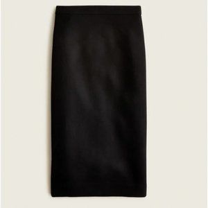 J.Crew Womens $178 No. 3 Pencil Skirt Double Serge Wool Black Size 10 BD513